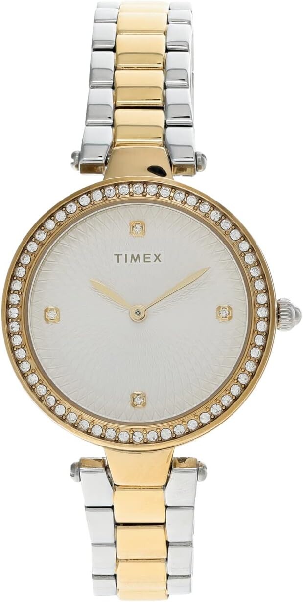 

Часы 32 mm Adorn with Crystals Timex, цвет Two-Tone
