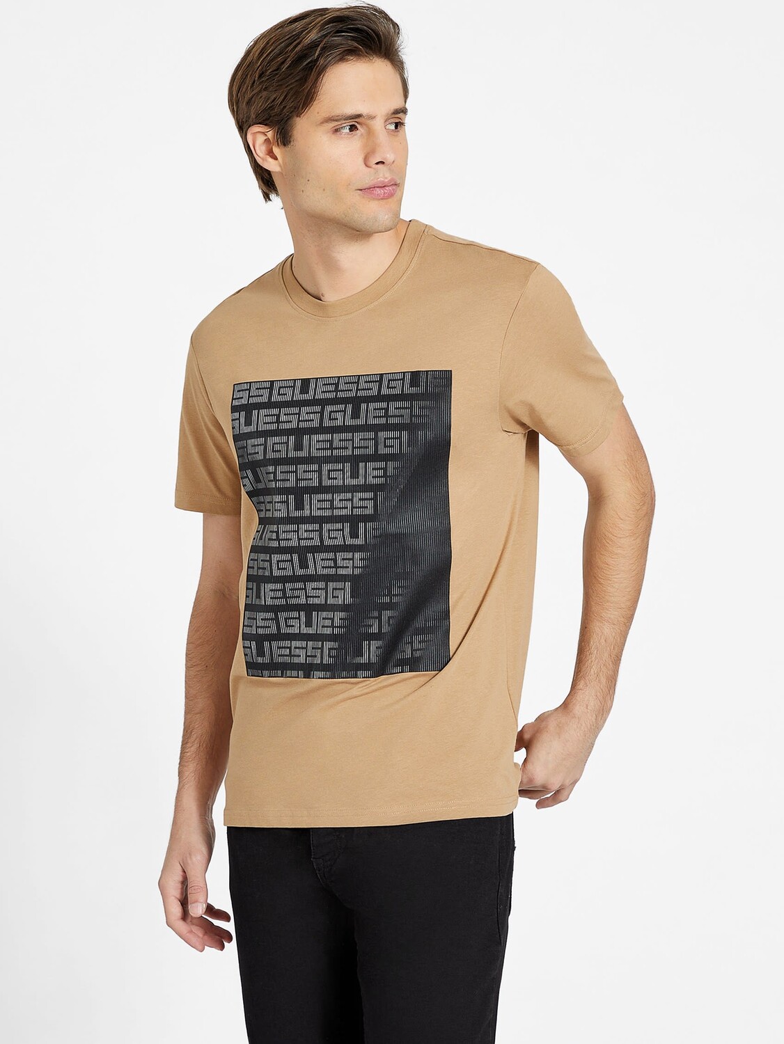 

Футболка с логотипом Alcatraz Guess Factory, цвет Toasted Taupe