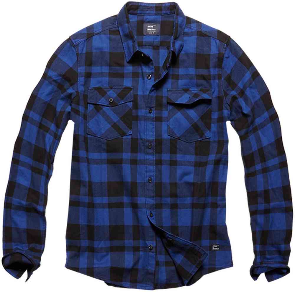 Остин Рубашка Vintage Industries, синий рубашка vintage industries grant pocket с длинным рукавом черная