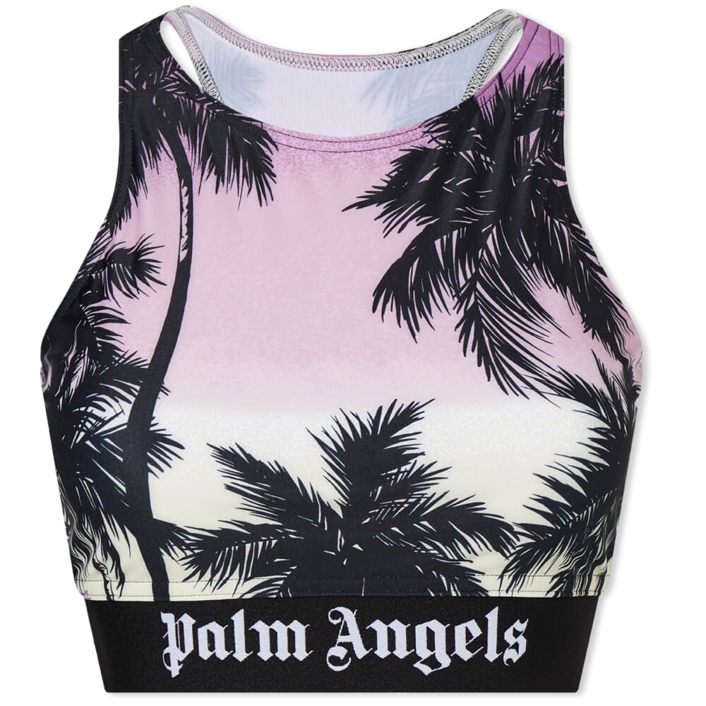 

Розовый спортивный топ с логотипом Palm Angels Sunset