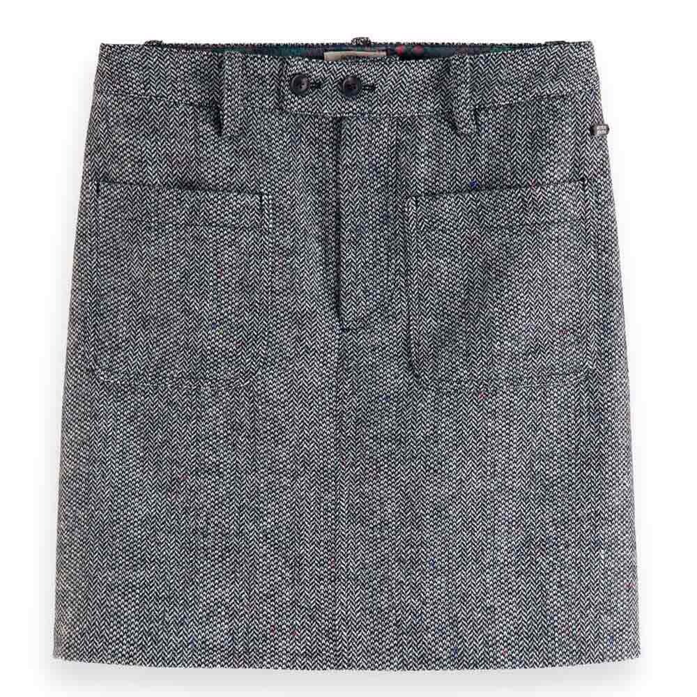 

Юбка Scotch & Soda Herringbone, серый