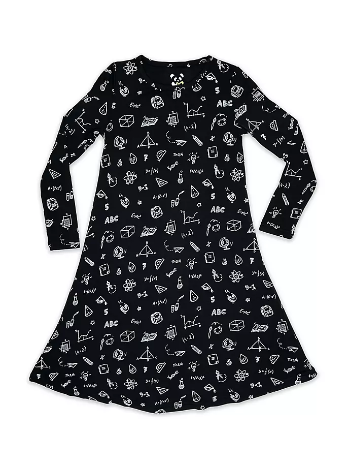 цена Ночная рубашка с длинными рукавами для маленьких девочек и девочек в школу Bellabu Bear, цвет charcoal
