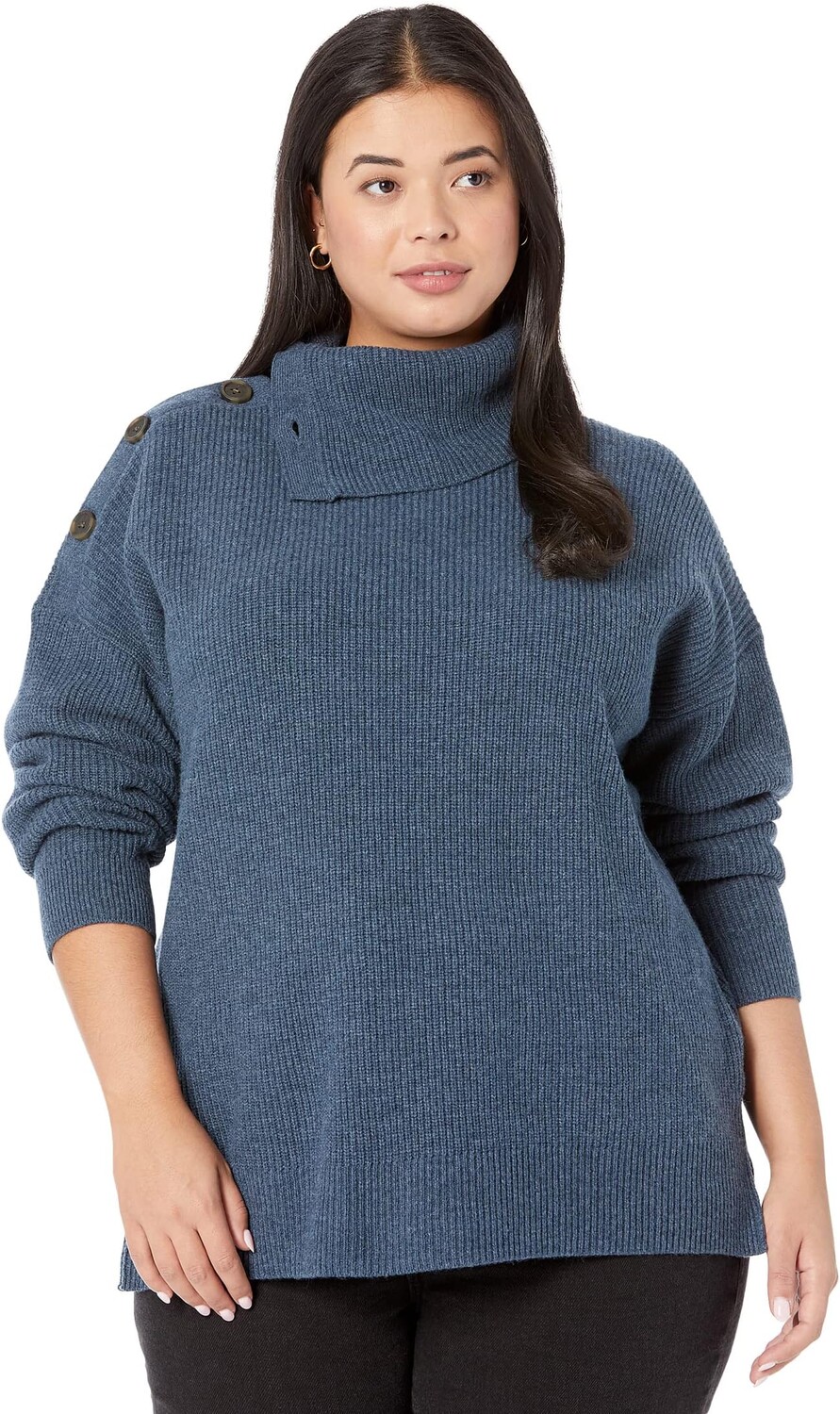 

Свитер Plus 98 Degrees Button Turleneck Madewell, цвет Heather Twilight