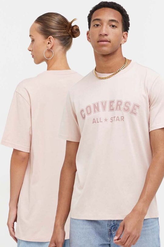 

Хлопковая футболка Converse, розовый