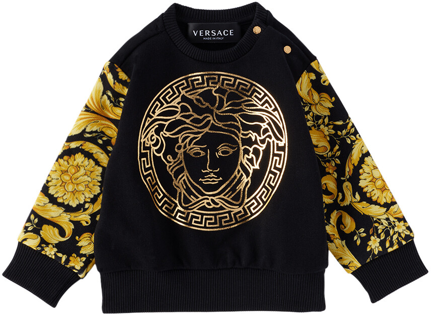 

Толстовка Baby Black Barocco Medusa Черный/Золотой Versace