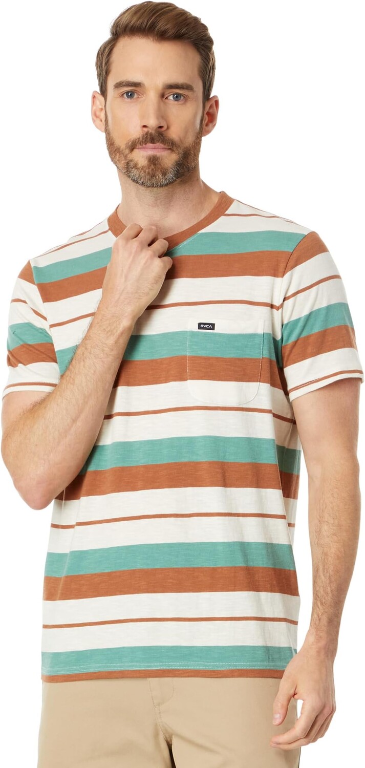 

Футболка с короткими рукавами Magnolia Crew RVCA, цвет Silver/Bleach