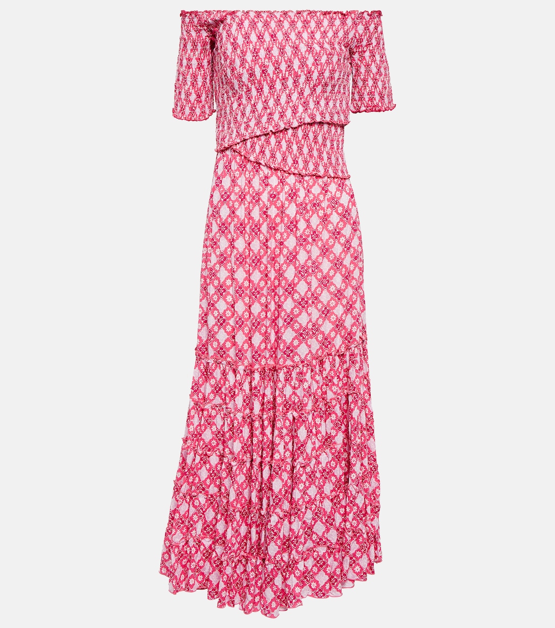 Платье миди Soledad с принтом POUPETTE ST BARTH, розовый цена и фото