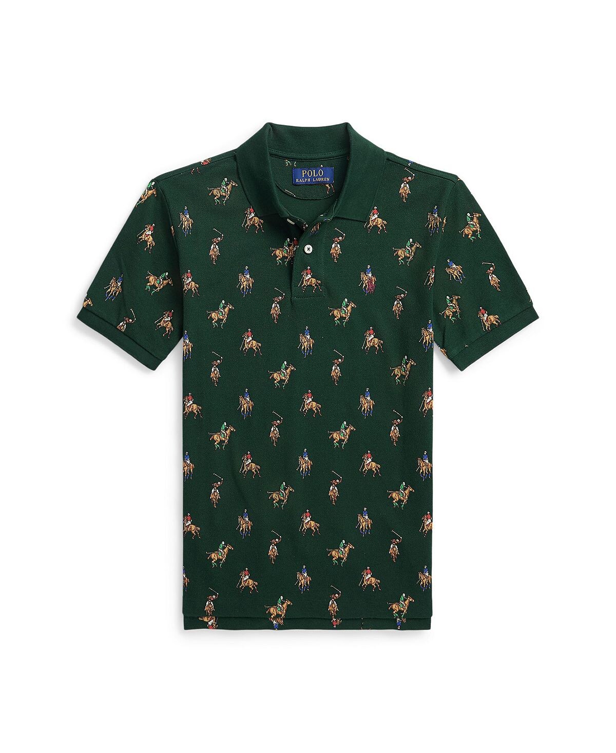

Рубашка-поло из хлопковой сетки с принтом для мальчиков Big Boys Polo Ralph Lauren