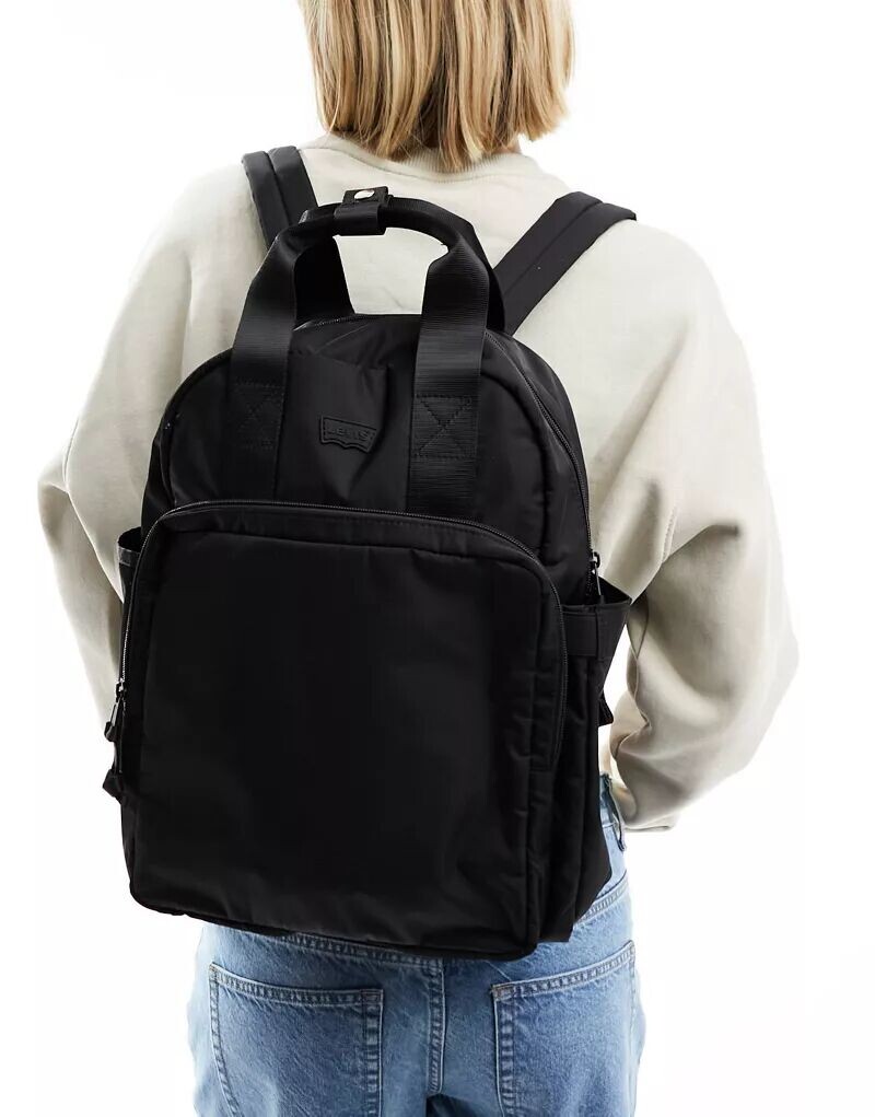 

Черный круглый рюкзак с логотипом Levi's L Pack
