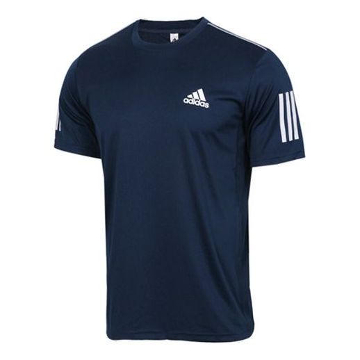 футболка adidas round neck short sleeve blue синий Футболка adidas Tennis Sports Round Neck Short Sleeve Navy Blue, синий