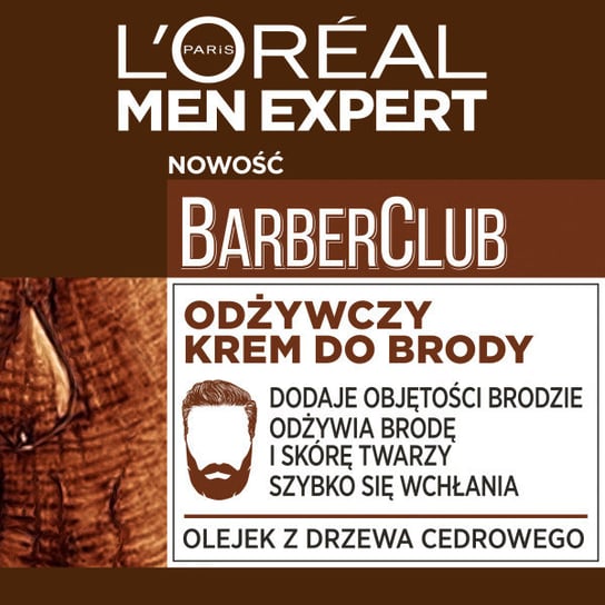 Питательный крем для бороды, 50 мл L'oreal Paris, Men Expert Barber Club, L'oréal Paris