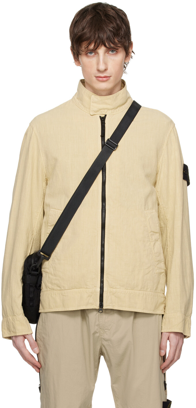 

Бежевая куртка с нашивками Stone Island, цвет Natural beige