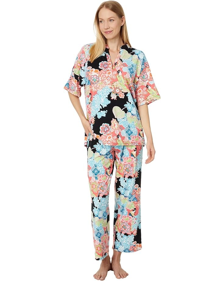 

Пижама N by Natori Geisha Garden - Cozy Knit, цвет Black Multi