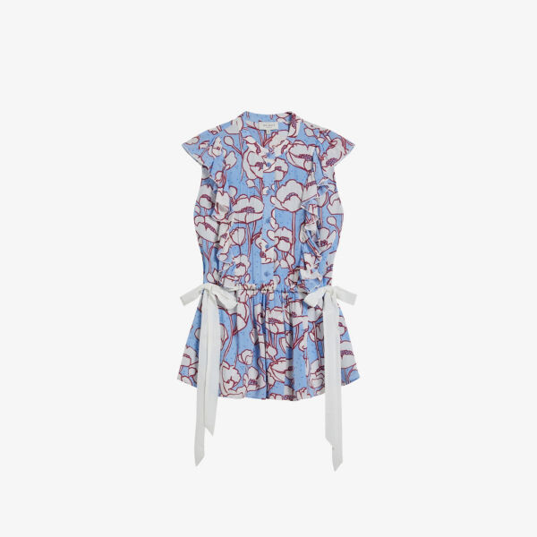 

Тканый топ Audriar Ted Baker, синий