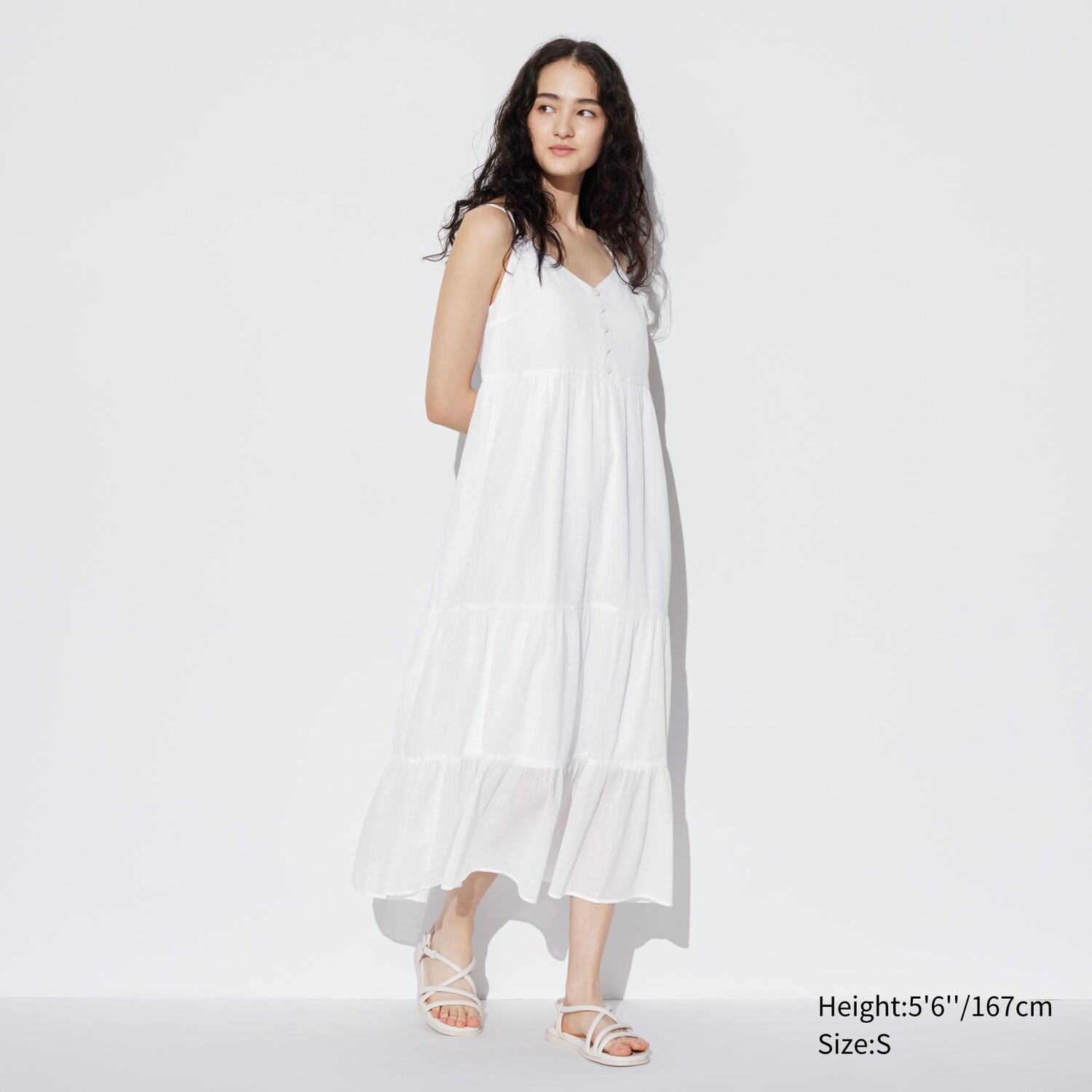 

Платье из хлопка UNIQLO, белый