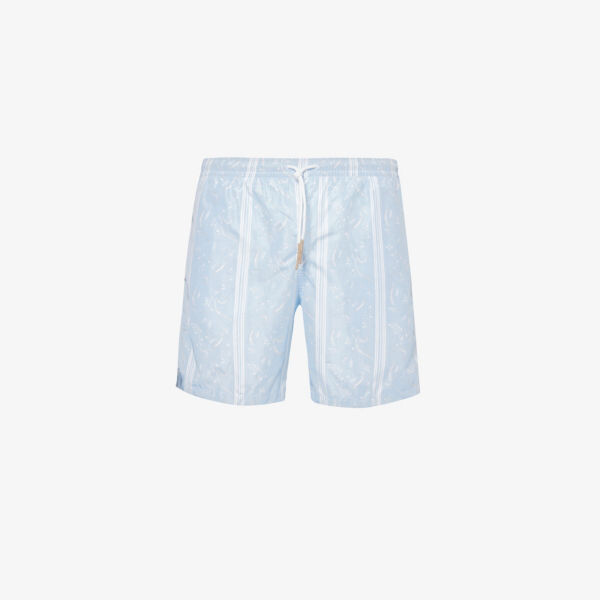 

Плавки-шорты с кулиской на талии и графическим принтом Eleventy, цвет denim