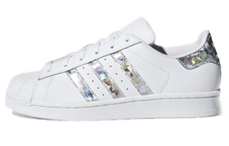 

Adidas Originals Superstar белые голографические полосы (GS)