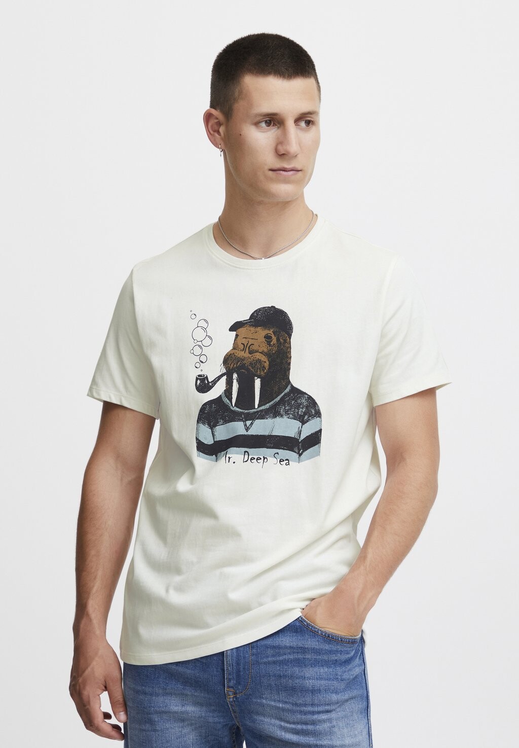 

Футболка с принтом Tee Blend, цвет white sea lion