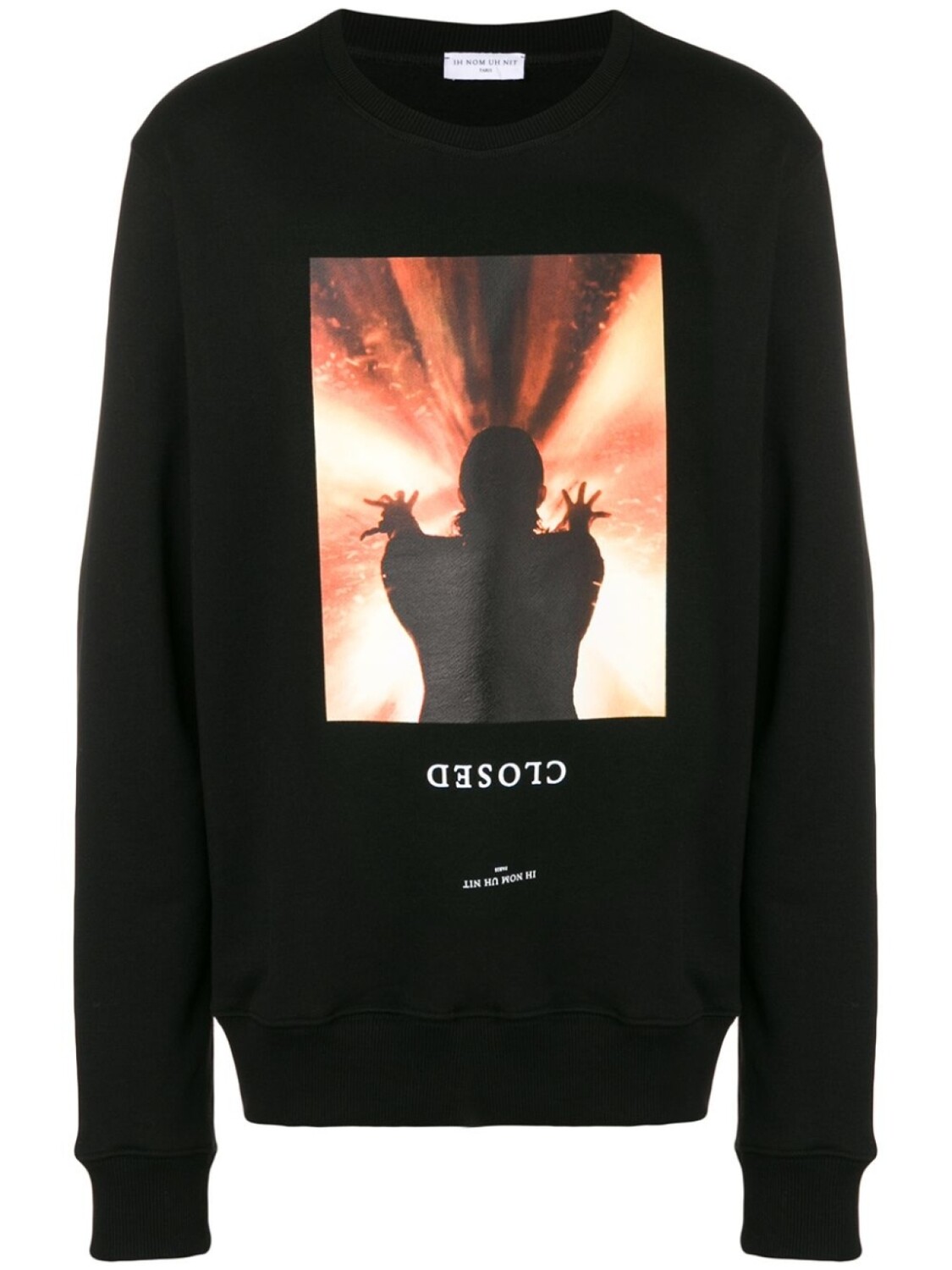 

Ih Nom Uh Nit closed print sweatshirt, черный