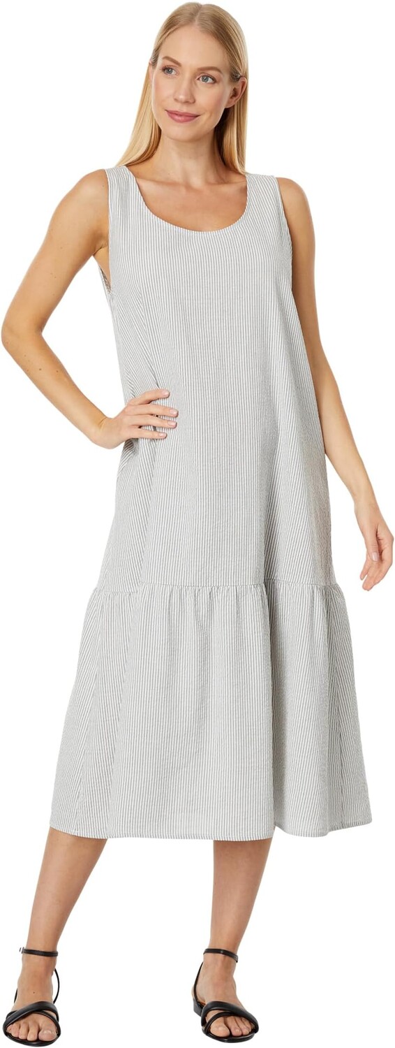 

Платье с овальным вырезом Eileen Fisher, цвет White/Black