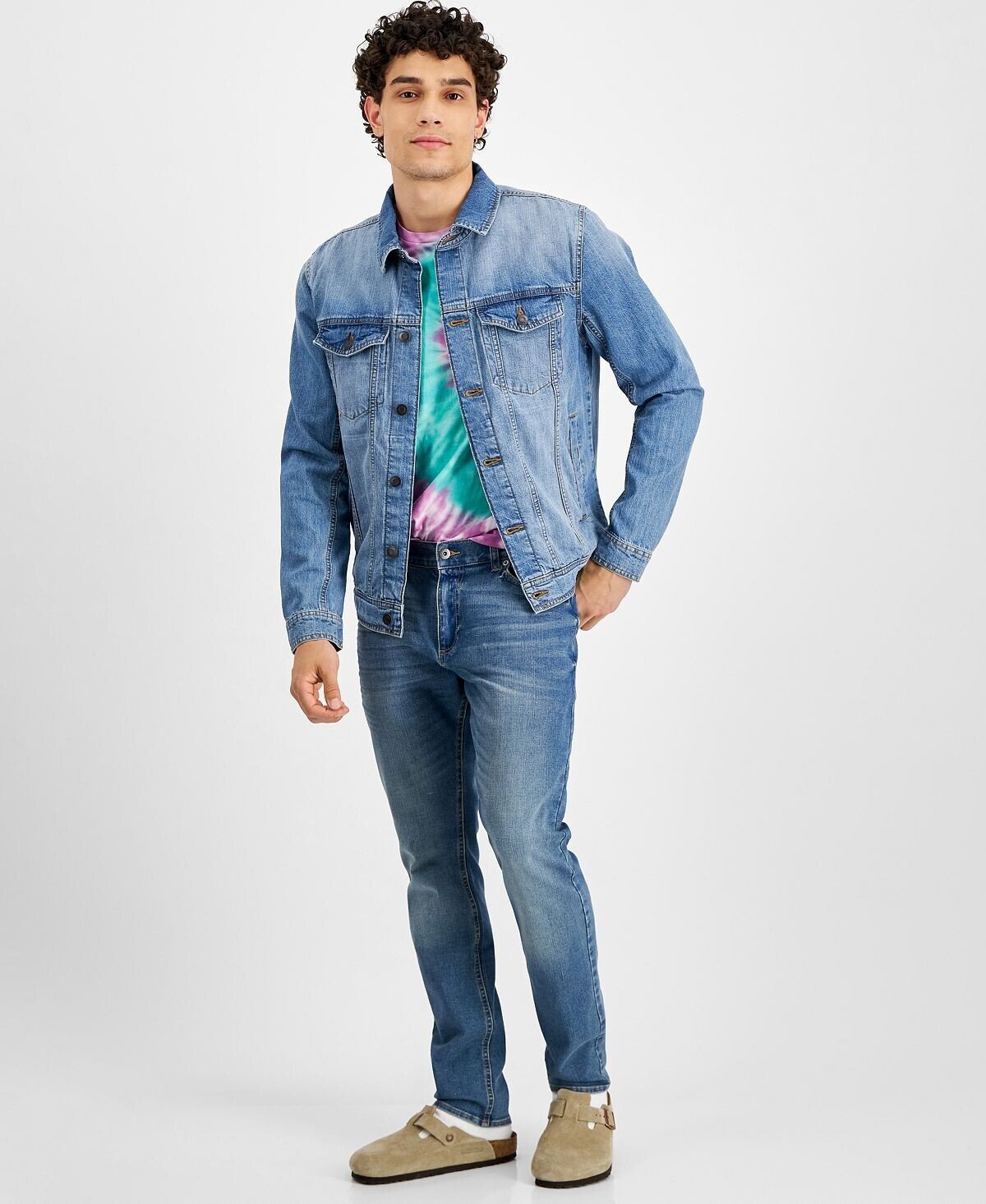 

Мужская куртка john denim trucker, созданная для macy's Sun + Stone, мульти