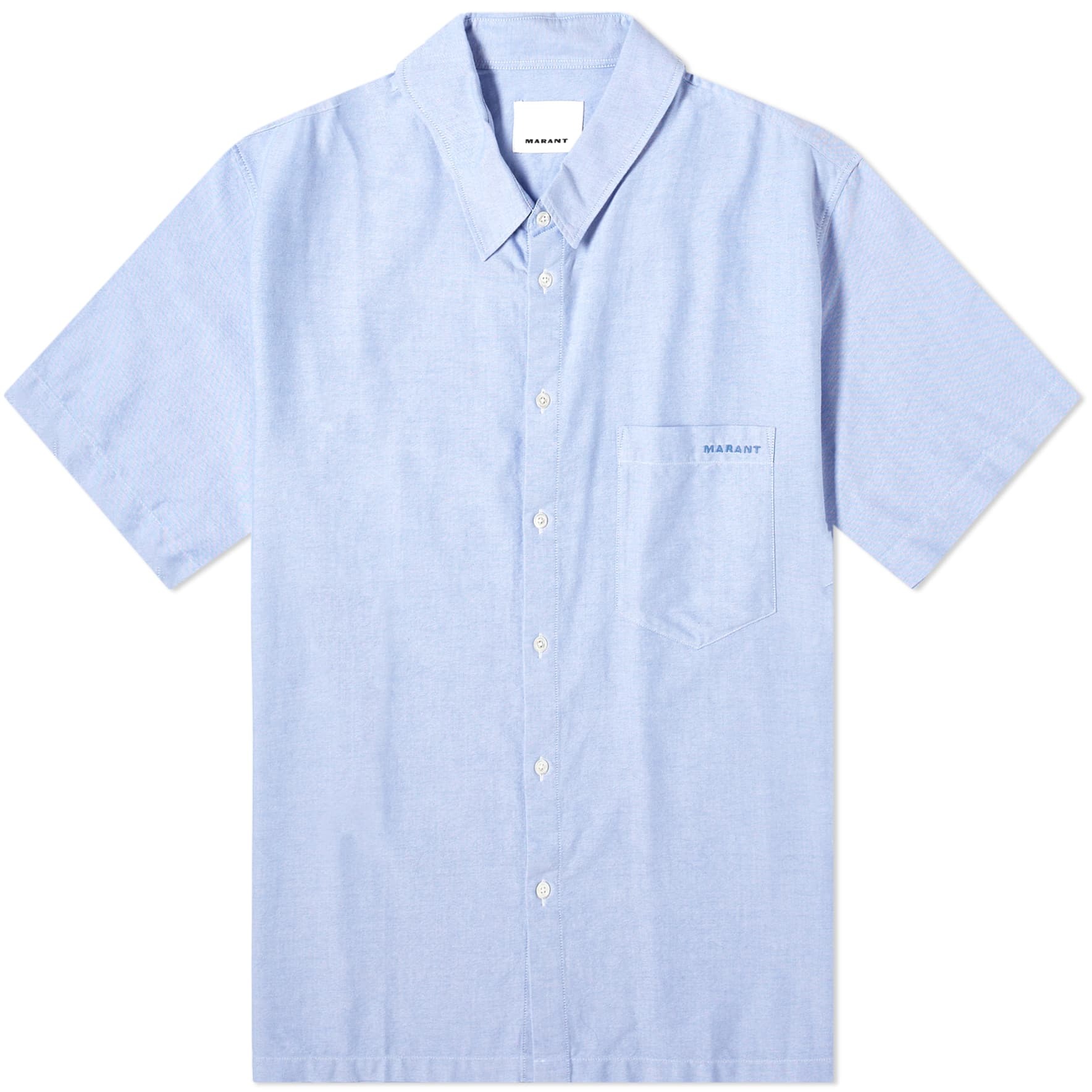 Рубашка Isabel Marant Iggy Short Sleeve, голубой бейсболка из парусины с логотипом tyron isabel marant красный
