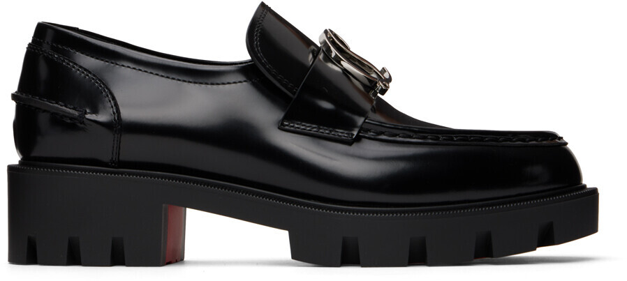 

Черные лоферы CL Moc Lug Christian Louboutin, Черный