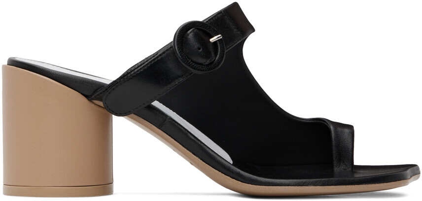 

Черные босоножки на каблуке с пряжкой MM6 Maison Margiela