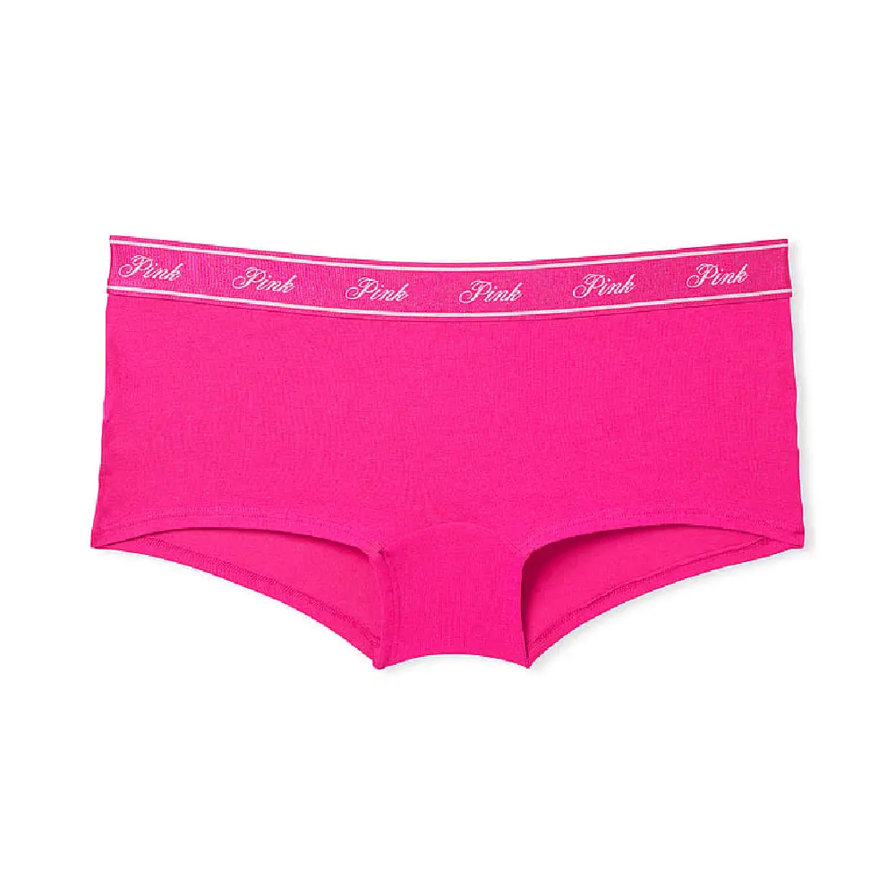 

Трусы Victoria's Secret Pink Logo Logo Cotton Boyshort, розовый