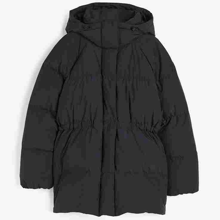 

Пуховик H&M Waterproof Down Puffer, черный
