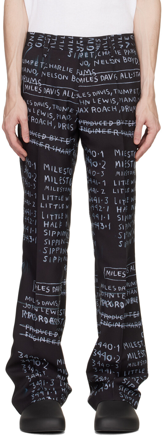 

Черные брюки Basquiat Edition 'Discography' MISBHV, Черный