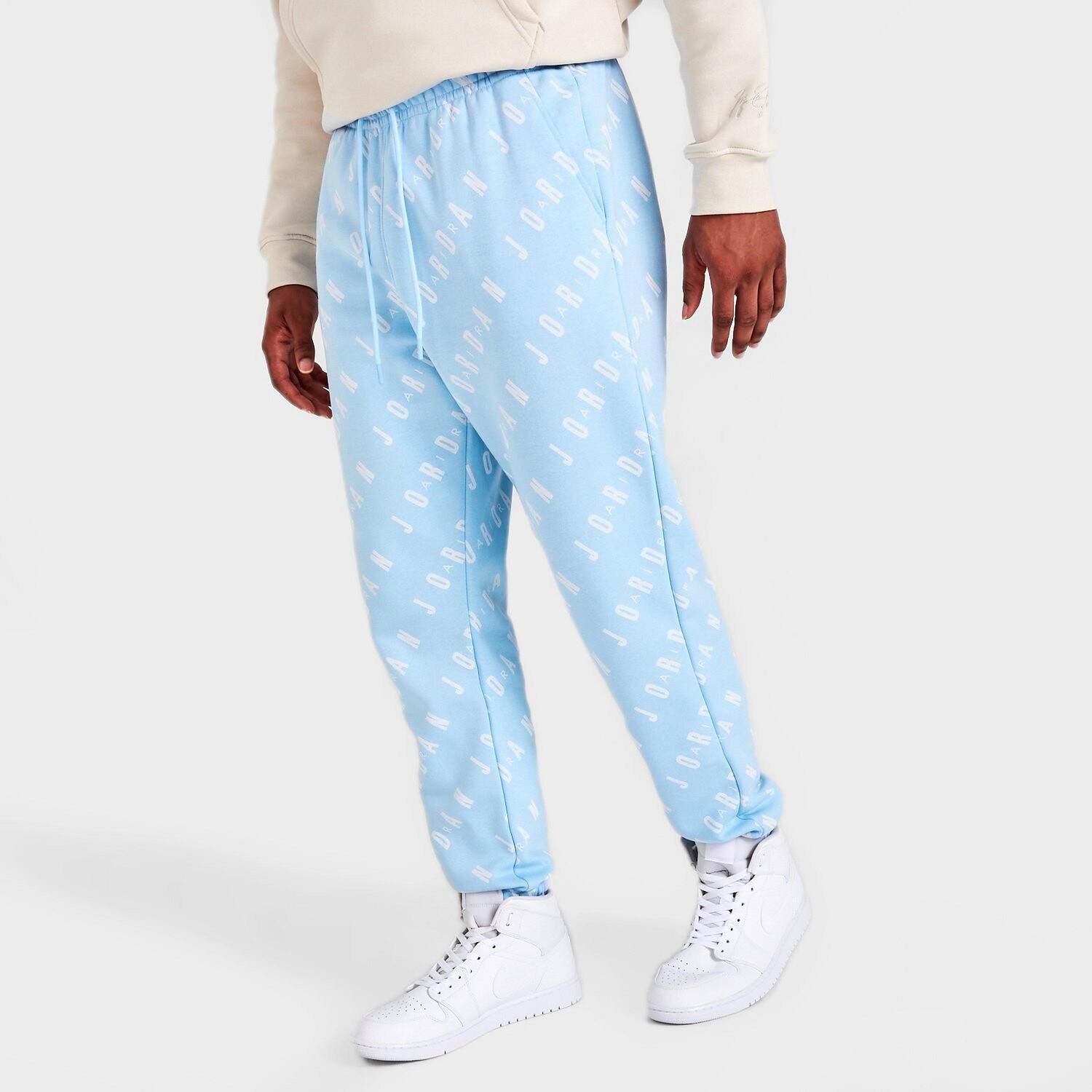 

Мужские флисовые брюки с принтом Jordan Essentials Allover Heritage, синий