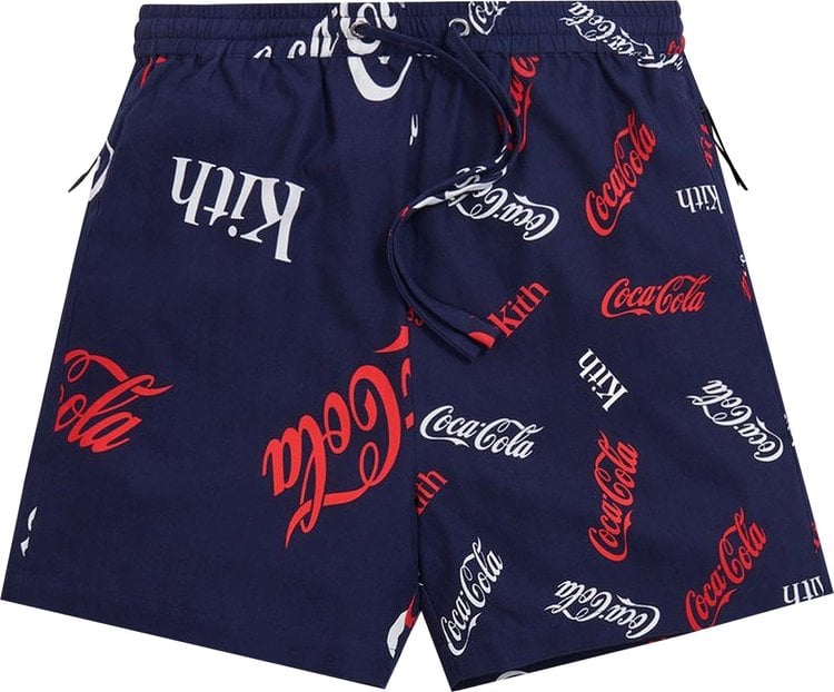 Шорты Kith x Coca-Cola Printed Short 'Navy', синий - фото