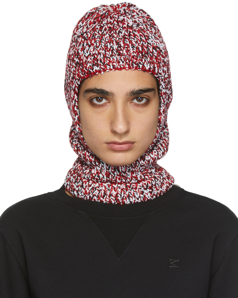 

Красная шерстяная балаклава Maison Margiela