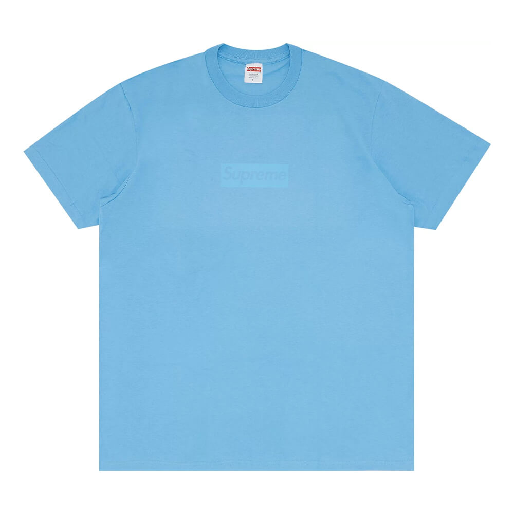 футболка supreme tonal box logo бежевый Футболка Supreme Tonal Box Logo, яркий голубой