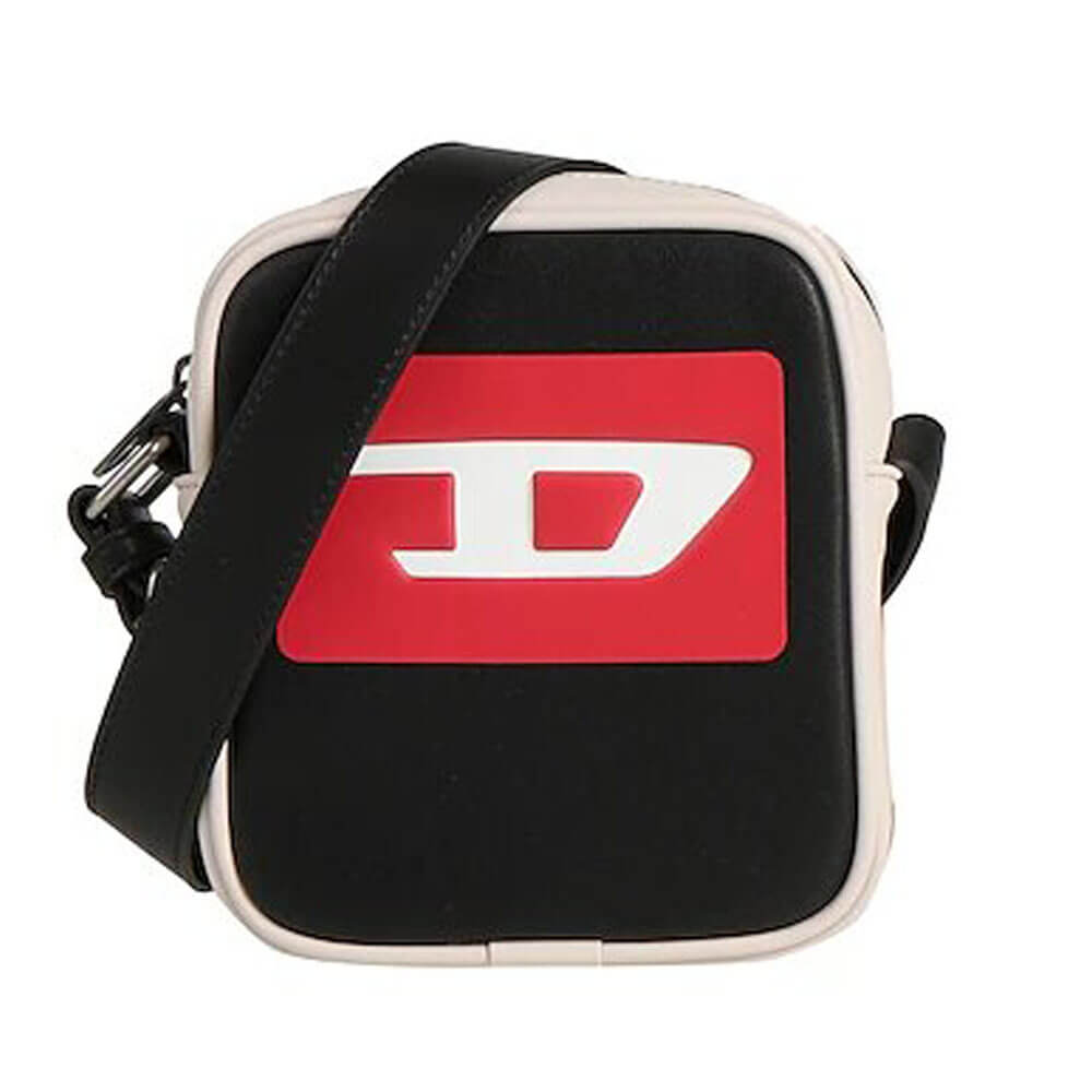 Сумка кросс-боди Diesel, черный/бежевый сумка кросс боди 2 отдела на молнии david jones регулируемый ремень цвет коньяк