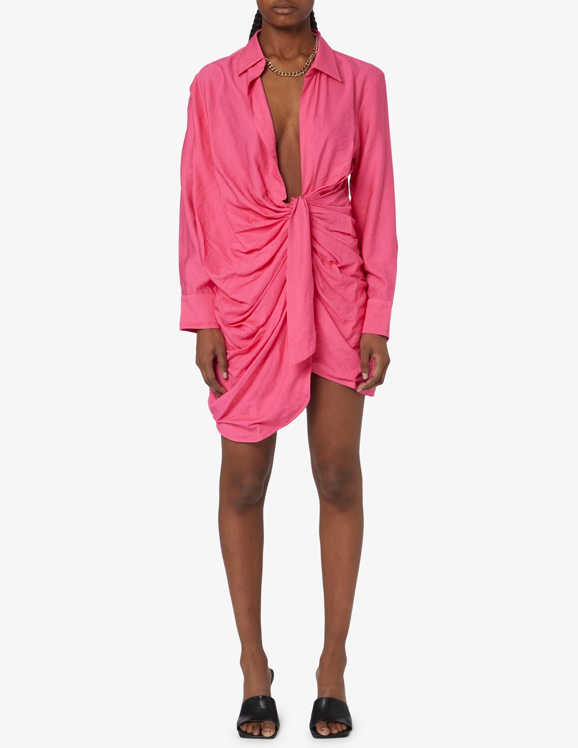 

Платье мини Bahia с твистом Jacquemus, розовый