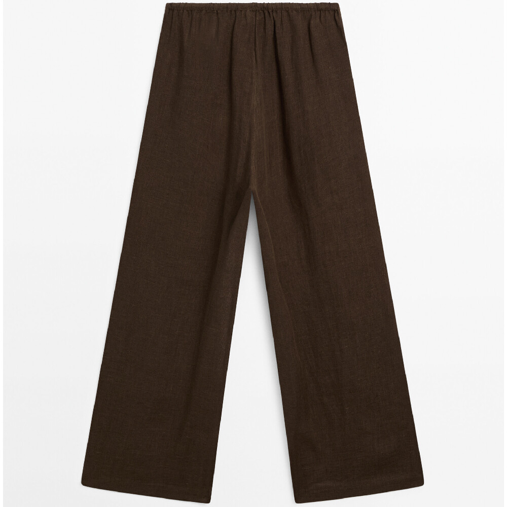 

Брюки Massimo Dutti Flowing 100% Linen, коричневый