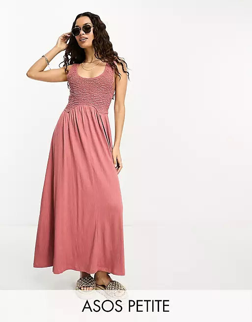

Платье-макси без рукавов Asos Design, розовый