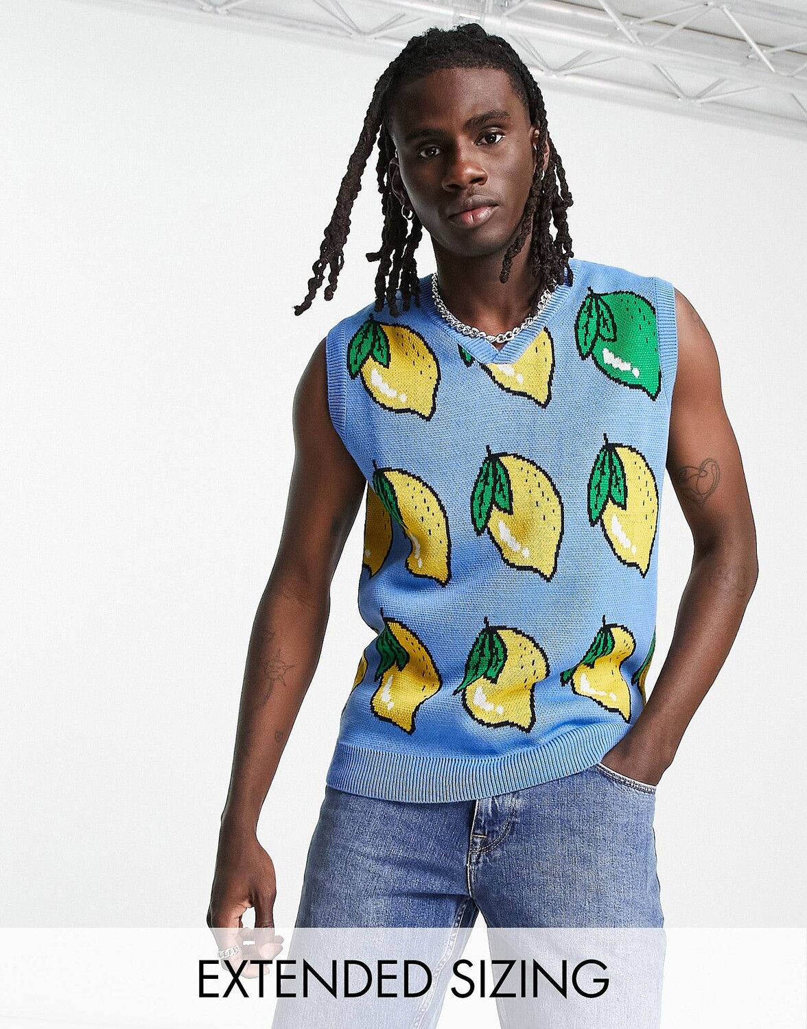 

Вязаная майка ASOS DESIGN с лимоном и лаймом