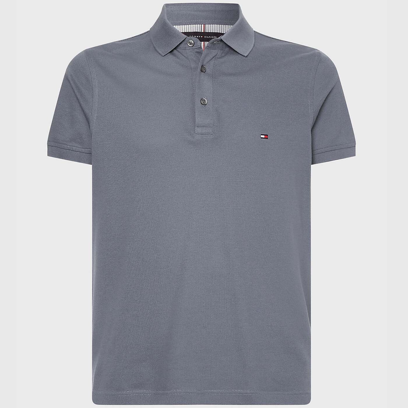 

Поло Tommy Hilfiger 1985 Slim Fit, серо-голубой