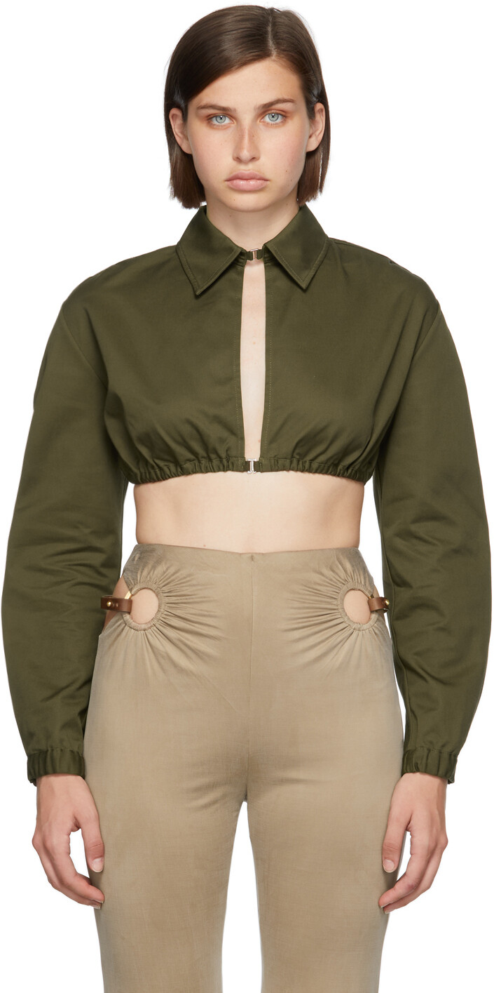 

Зеленая рубашка с бюстгальтером E-Hook Dion Lee