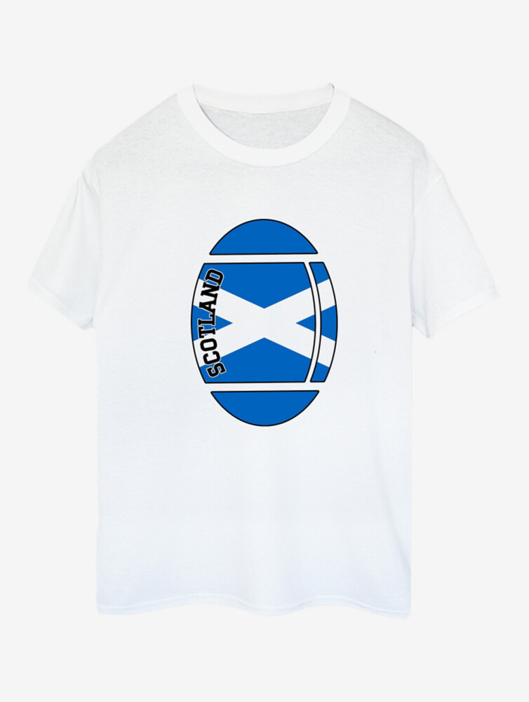 

Белая футболка с принтом для взрослых NW2 Rugby Scotland Flag George., белый