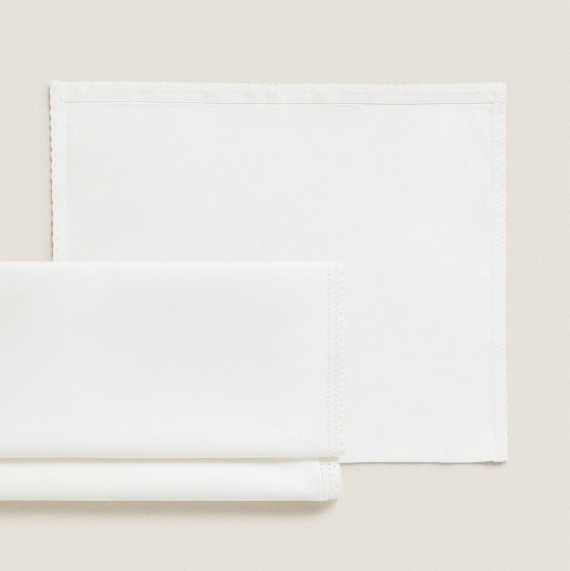 Комплект для кроватки Zara Home Openwork Set For Mini Cot, 2 предмета, кремово-белый