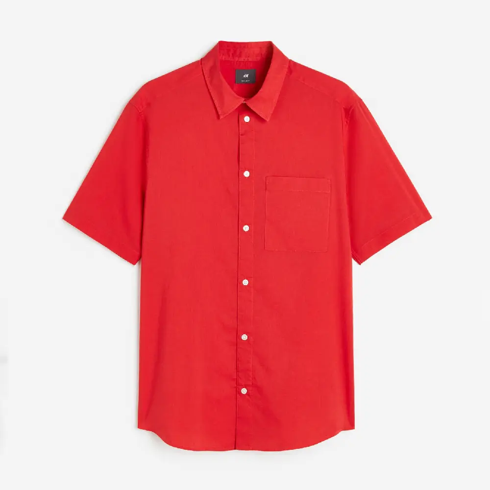 

Рубашка H&M Regular Fit Cotton, красный