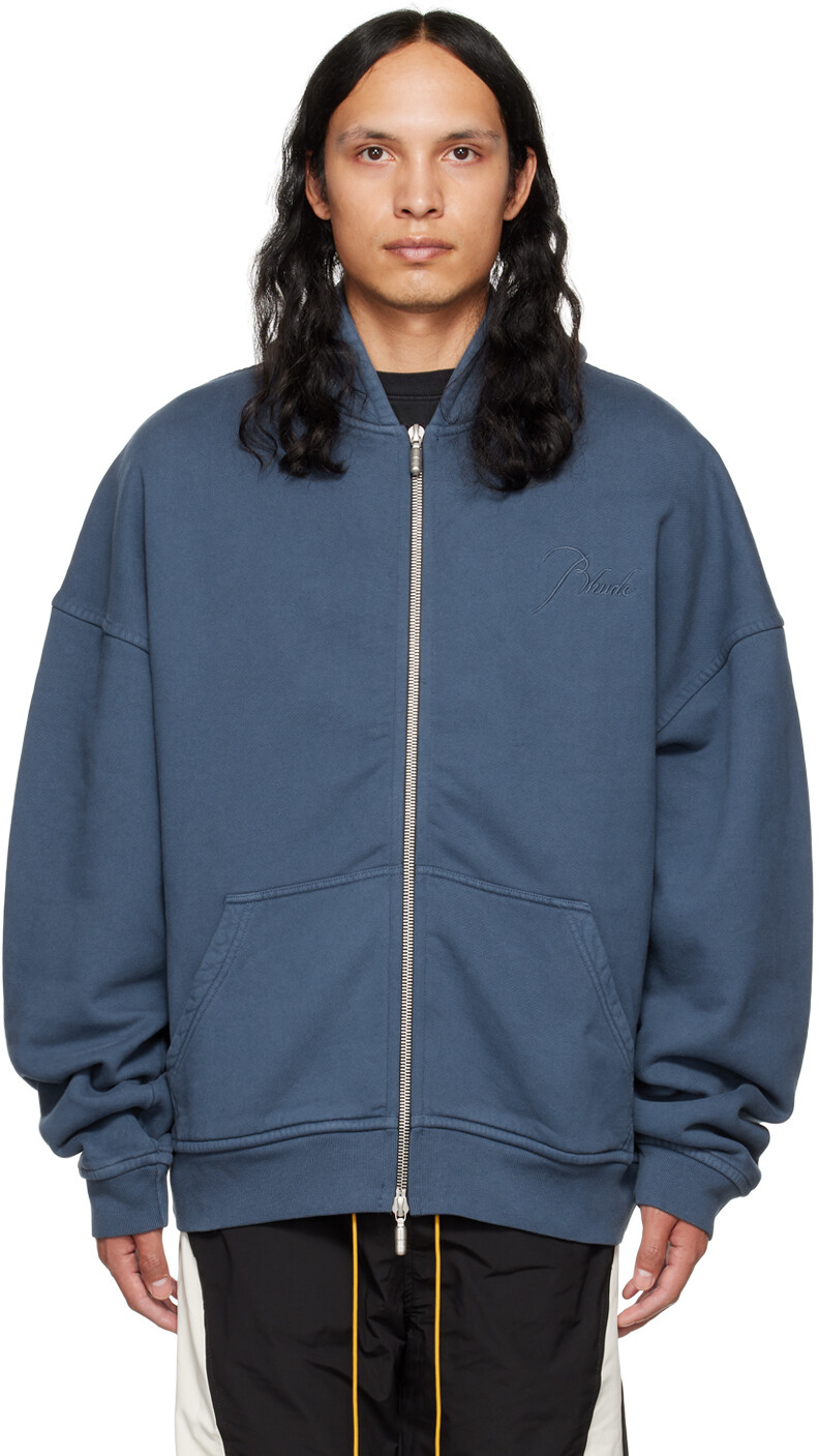 

Синий худи с вышивкой Rhude