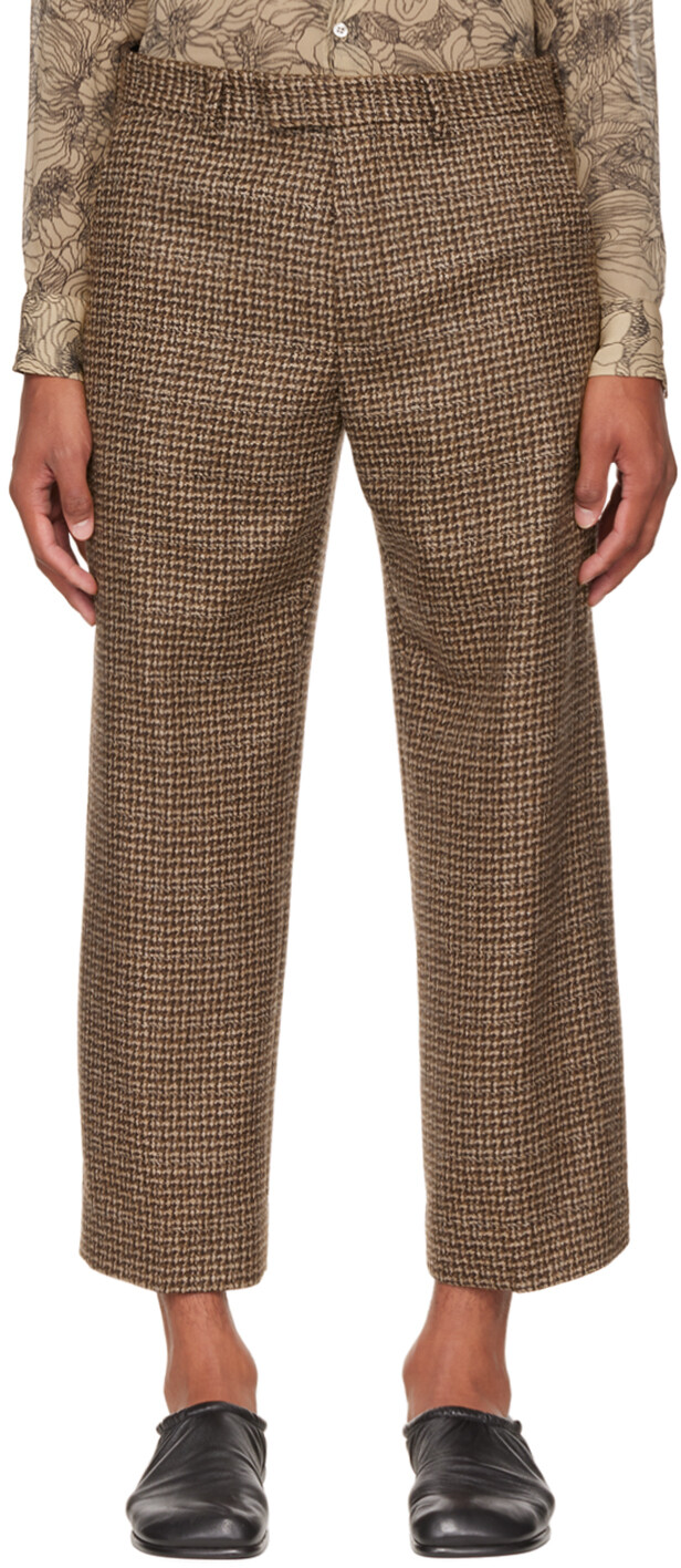 

Коричневые шерстяные брюки Dries Van Noten