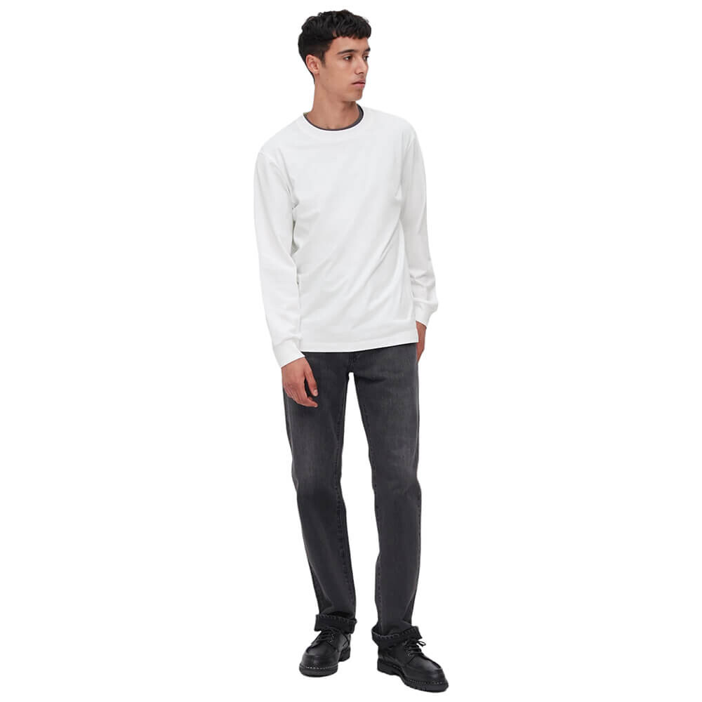 

Лонгслив Uniqlo Airism Cotton Crew Neck, белый