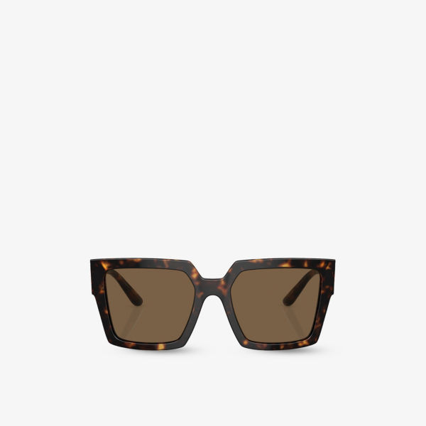DG4446B солнцезащитные очки из ацетата в квадратной оправе Dolce & Gabbana, коричневый