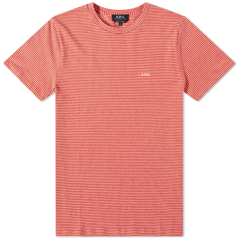 

Футболка A.P.C. Guillermo Fine Stripe Tee, Красный